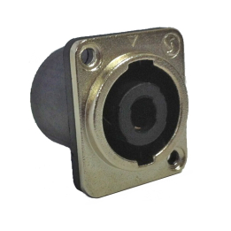 Fiche speakon femelle chassis 4 pôles, version carré