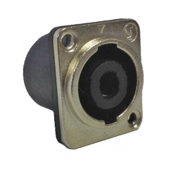 Fiche speakon femelle chassis 4 pôles, version carré