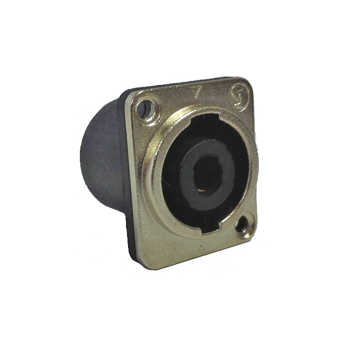 Fiche speakon femelle chassis 4 pôles, version carré