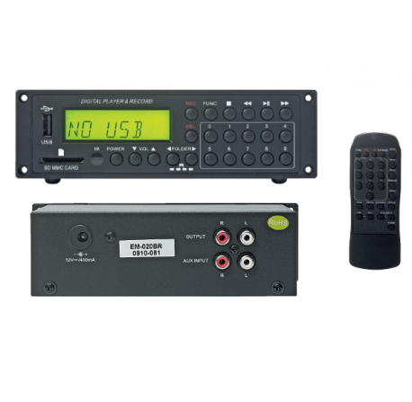 EM-020R - Lecteur Enregistreur MP3 compact avec interface USB/SD/MMC