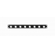 Panneau percé 19" 1 U pour 8 embases XLR ou speakon plastique et 8 embases Jack 6,35 mm
