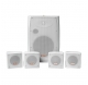 PACK 150 BL - Kit de sonorisation pour commerces avec enceintes blanches