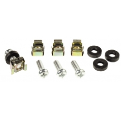 Panneau percé 19" 1 U pour 8 embases XLR ou speakon plastique et 8 embases Jack 6,35 mm