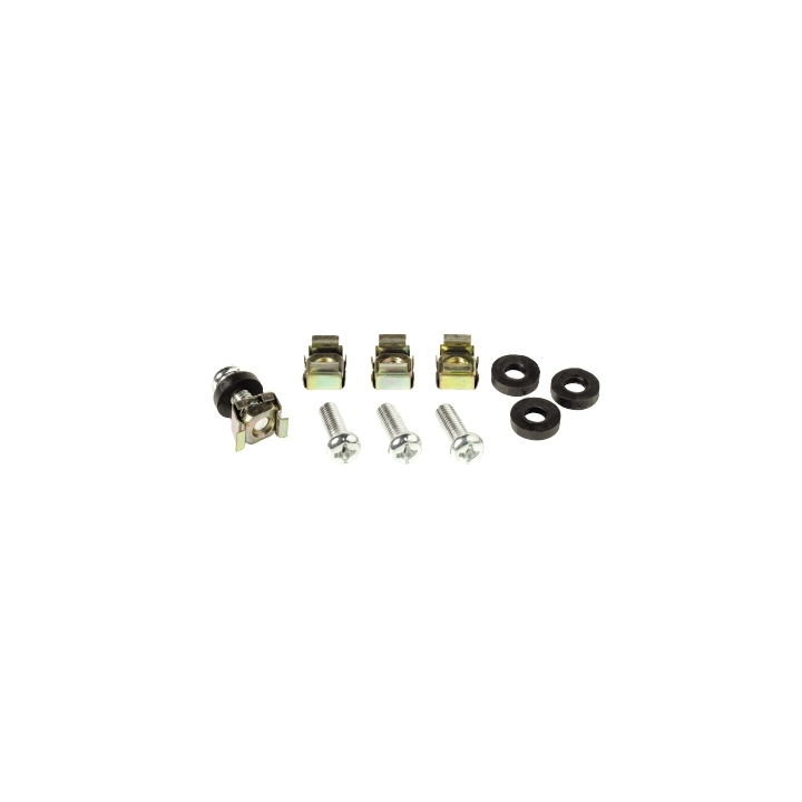 Panneau percé 19" 1 U pour 8 embases XLR ou speakon plastique et 8 embases Jack 6,35 mm