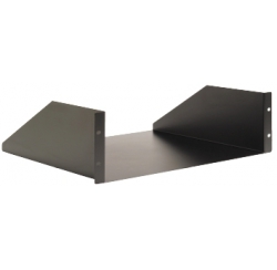 19" black steel shelves for 1U rack mounting
