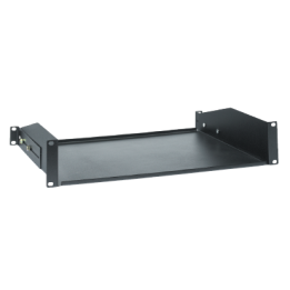 Etagère de montage 19”  acier noir à glissières