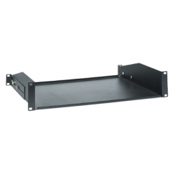 Etagère de montage 19”  acier noir à glissières