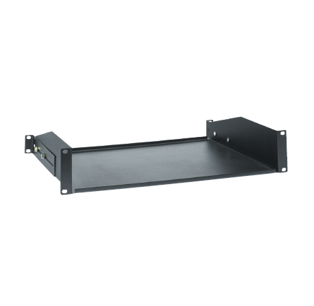 Etagère de montage 19”  acier noir à glissières