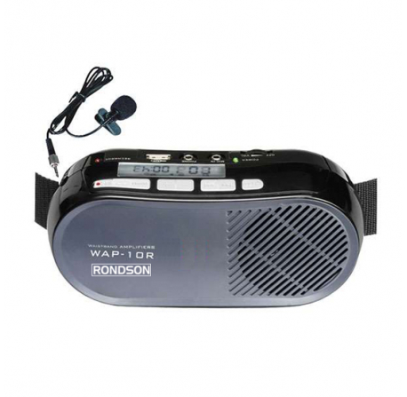 Porte voix de 10W avec microphone serre tête et microphone cravate