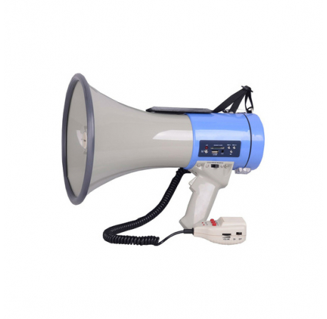 FISHTEC - Mini Mégaphone Rétractable - Porte Voix Puissance 5W - Fonction  Haut-Parleur et Sirène - Volume Réglable - Fonctionne avec 6 Piles AA 