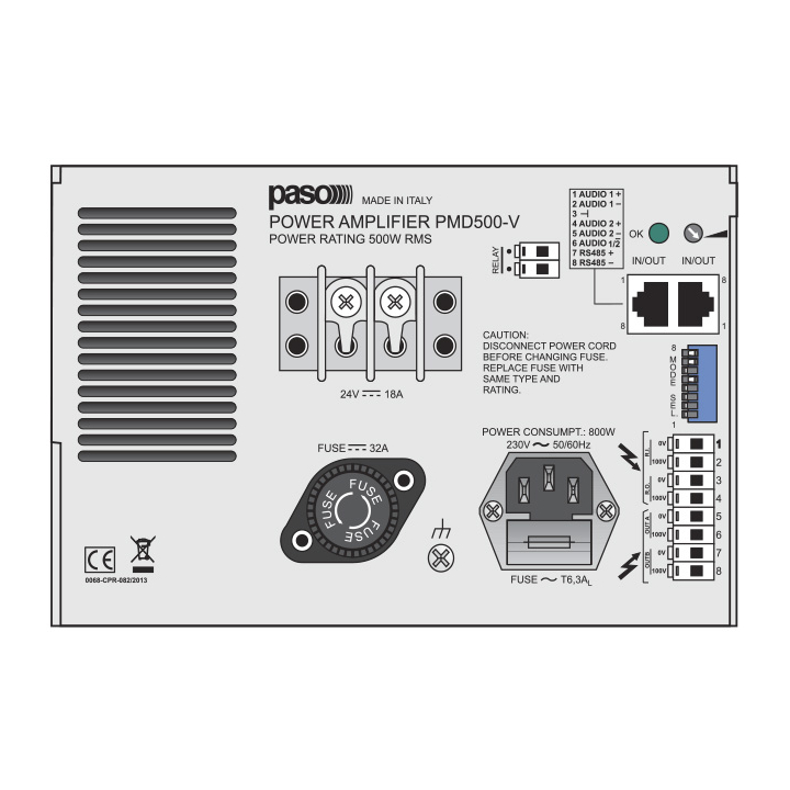 Stéréo bridgeable mono 2 x 300W RMS