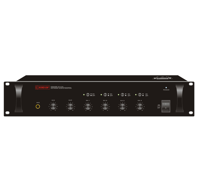 Compact four-zone IP data/analogue audio data converter