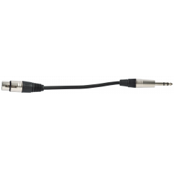Connection cable - XLR 3P FEMALE / JACK 6.35 MALE STEREO - 1.5 m