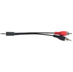Connection cable - MINI JACK 3.5 MALE / 2 RCA - 1.5 m