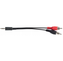 Cable de conexión - MINI JACK 3,5 MACHO / 2 RCA - 3 m