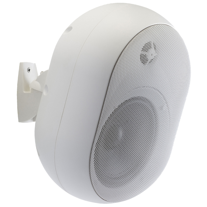 Enceinte compacte blanche sur le côté