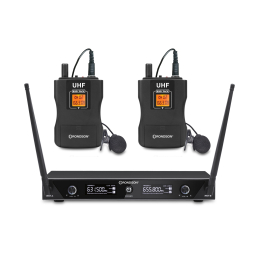 BE-1020/2BP - Ensemble récepteur double UHF avec 2 micros-cravates