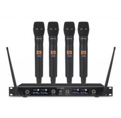 UHF receiver set with 4 handheld microphones