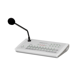 Micrófono de sobremesa para 20 zonas, con control remoto