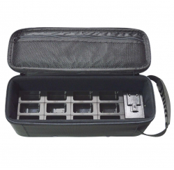 Carrying case with 12 rechargeable compartments for WT-100CASE system