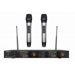 Ensemble récepteur double UHF - 2 micros à main