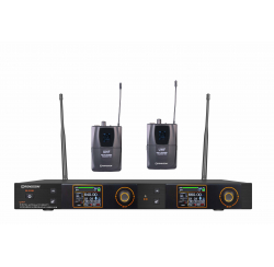 Set doppio UHF con 2 microfoni a cravatta