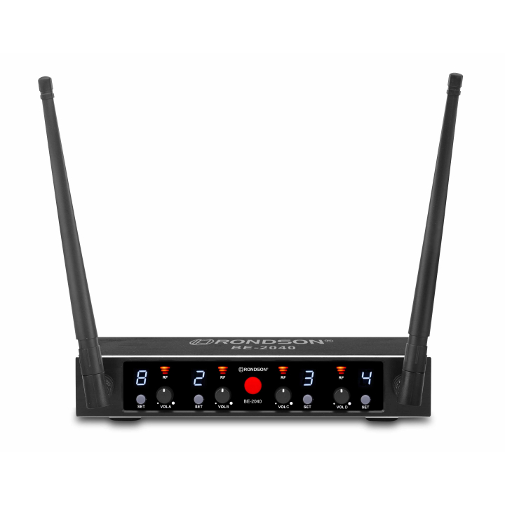 Dual UHF receiver set with 2 lapel microphones