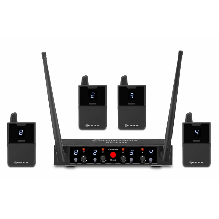 Dual UHF receiver set with 2 lapel microphones
