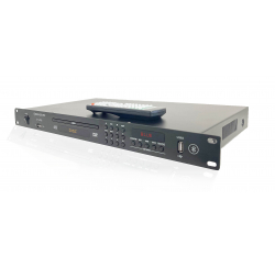 AM/FM TUNER player box with MP3 CD and remote control with USB/SD interface.
