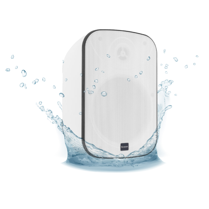 Weatherproof wall-mounted compact loudspeakers 40W