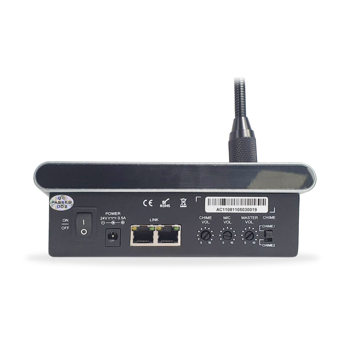 PA-04D Pupitre micro d'appel connectique