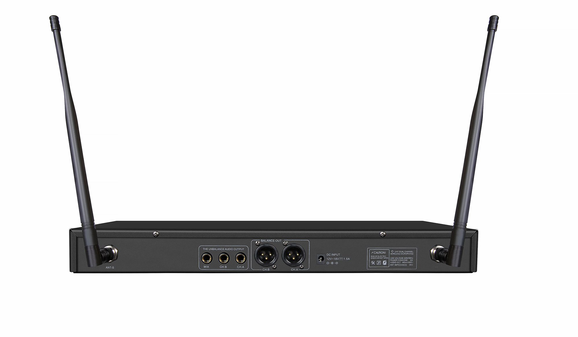 Dual UHF receiver set - 2 hand-held microphones