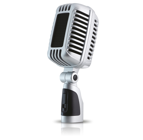 Wired dynamic microphone with balanced XLR