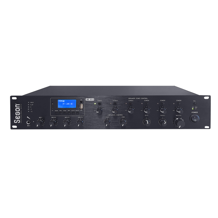 AME-60-6 - Amplificateur mélangeur 60W bluetooth face avant