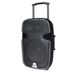 130 W powered speaker with 2 UHF microphones and USB / SD / MP3 / BLUETOOTH