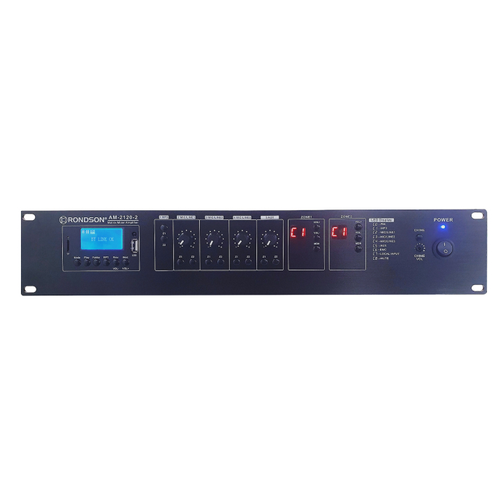 AM-2120-2 - ampli 100V avec pupitre micro et platine