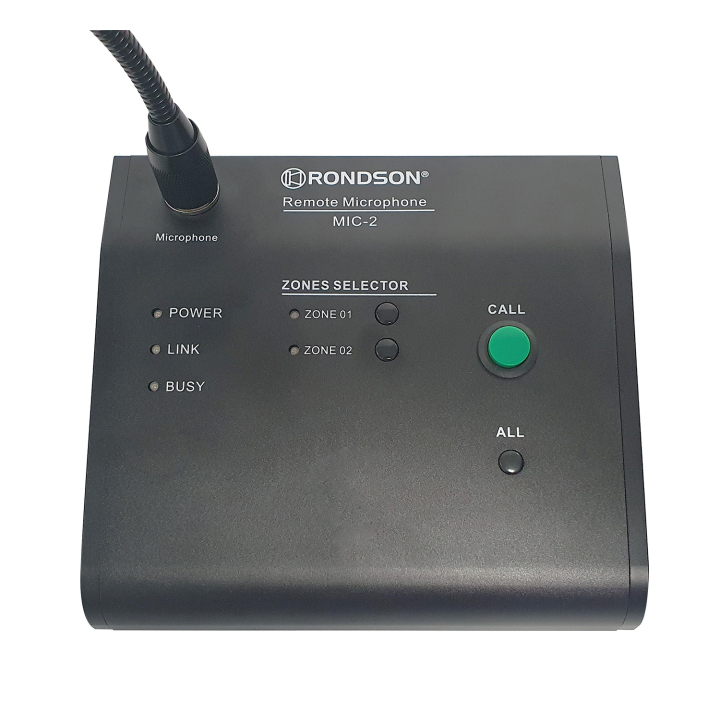 6-zone call microphone station for amplifiers AMX-6120 and AMX-6240