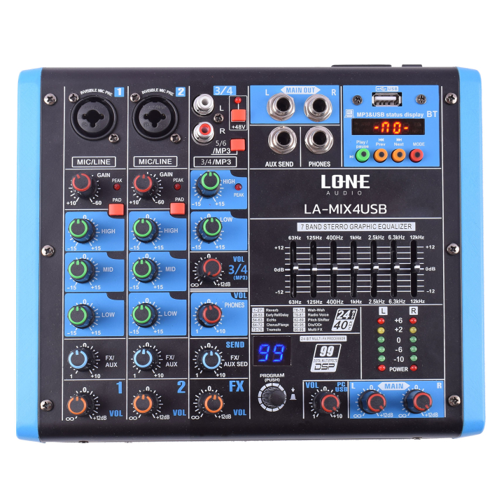 LA-MIX4USB Table de mixage 4 canaux