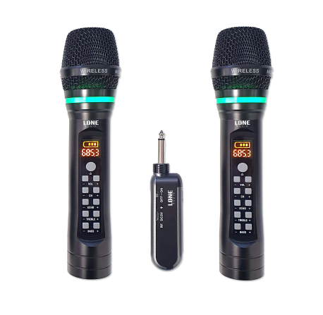 LA-MICDUO Double micro HF avec récepteur Bluetooth indépendant