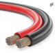 Câble haut parleurs rouge et noir en bobine de 100m en 2 x 4,0 mm
