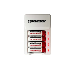 Chargeur pour 4 batteries avec prise de charge USB Rondson