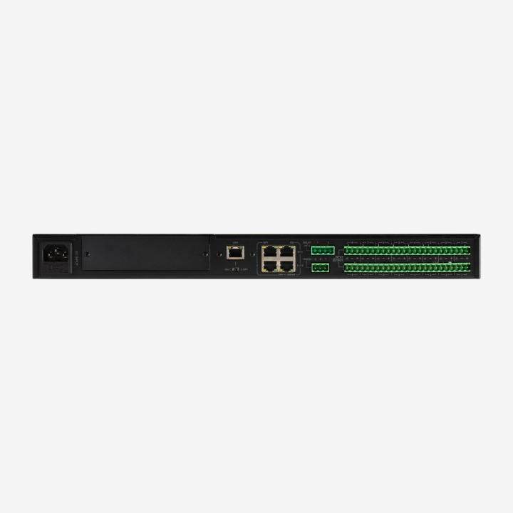 face arrière matrice audio numérique avec 12 entrées et 12 sorties