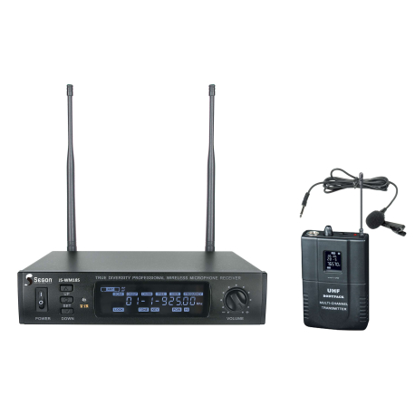 Ensemble UHF avec microphone cravate et boitier récepteur