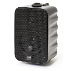 Altavoz de pared bass-reflex negro de 10 W a 100 V
