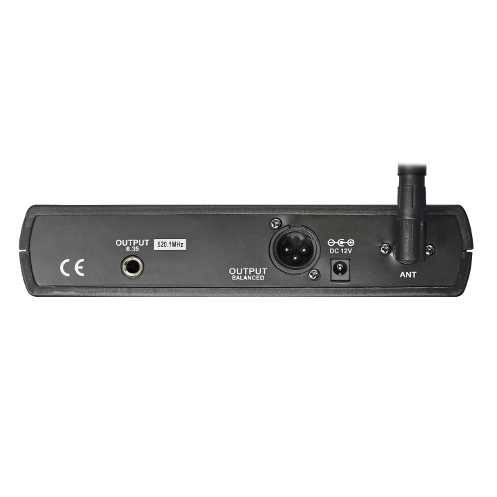 Dual UHF receiver set with 2 handheld microphones