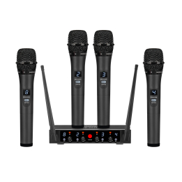 BE-2040/4MIC Système de microphones 4 canaux 4 micros main UHF 