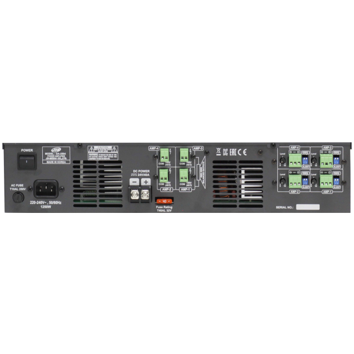 Amplificateurs de puissance DA-2504 connectiques
