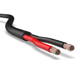 Speaker Cable with Sleeve 2 x 1.5 mm in 100m (Black)