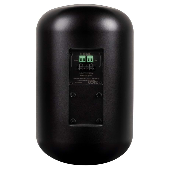 LA-WMS8 - Paire d'enceintes murales 2 voies 120W noire - Face arrière