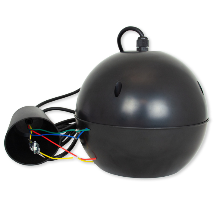 OD-305N Enceintes sphériques suspendues 30W en 100V noire - De coté